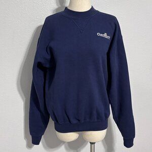 Vintage Carhartt Navy Crewneck Sweatshirt Small Unisex Embroidered Logo